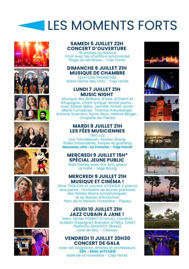 Programme Cap Ferret Music Festval 2025